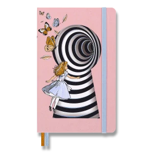 Alice in Wonderland zápisník Moleskine tvrdý linkovaný L